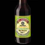 bottiglia con salsa di soia kikkoman senza glutine da 250 ml.