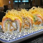 Roll ripieni di branzino in tempura