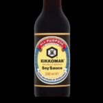 bottiglia con salsa di soia kikkoman da 250 ml.