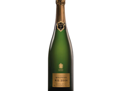 bottiglia di champagne bollinger rd 2004