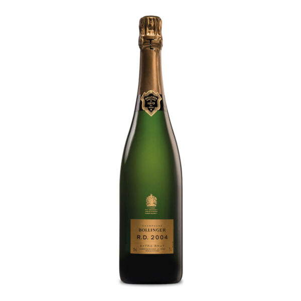 bottiglia di champagne bollinger rd 2004