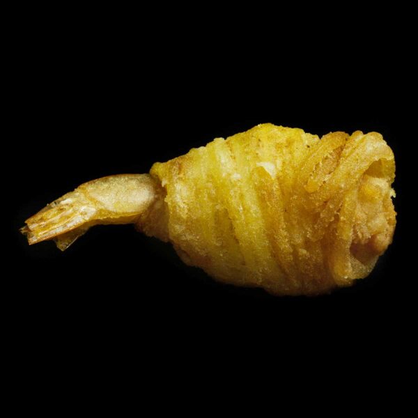 Gamberi in nido di patate