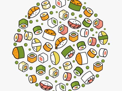 grafica con sushi misti