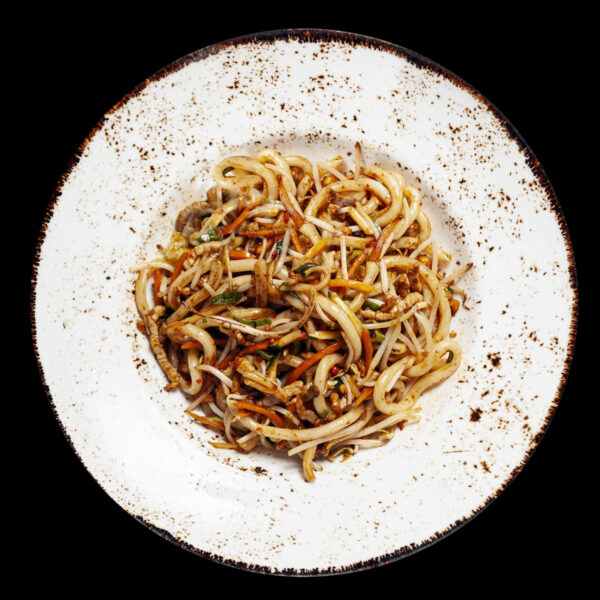 piatto con noodles niku Udon