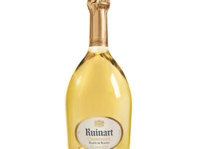 bottiglia di champagne ruinart blanc de blancs