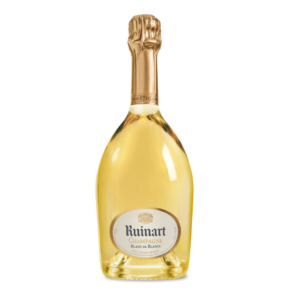 bottiglia di champagne ruinart blanc de blancs