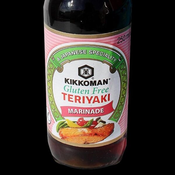 bottiglia di salsa Teriyaki gluten free kikkoman da 250 ml.