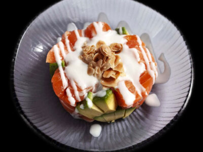 tartare yurei di salmone a dadini