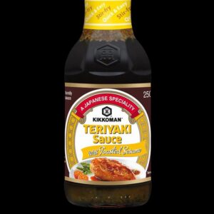 bottiglia di salsa Teriyaki kikkoman al gusto di sesamo arrostito da 250 ml